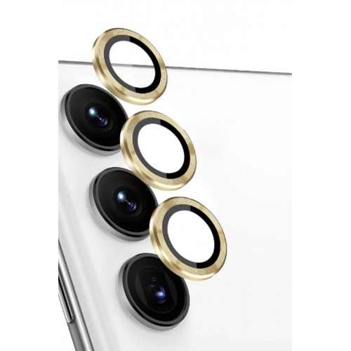 Samsung Galaxy S24 FE Raze Metal Kamera Lens - Sarı-(5796)