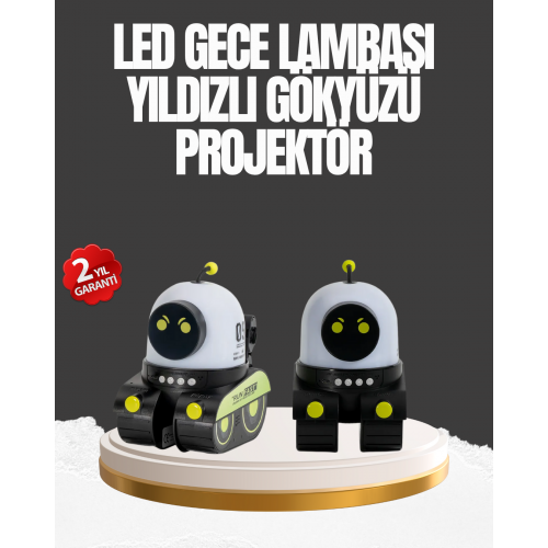 Çocuk Odası İçin Müzikli ve Işıklı Robot Projektör