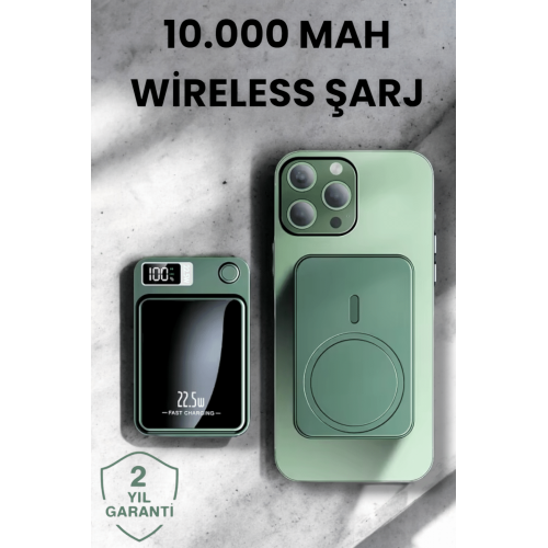 Pratik ve Taşınabilir 10.000 mAh Wireless Powerbank Hızlı Şarj Avantajı