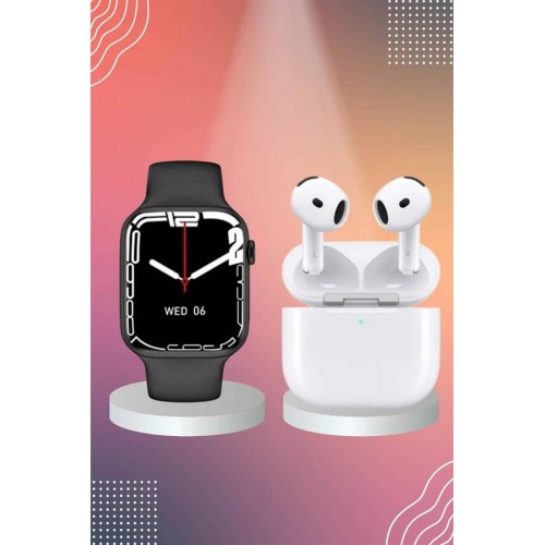 3.Nesil TWS Bluetooth Kulaklık ve Dokunmatik Ekran Akıllı Saat Sesli Görüşme