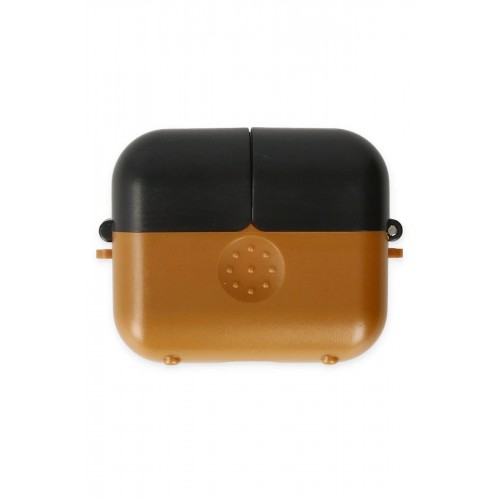 Airpods 3 (3.nesil) Basmalı Kılıf - Kahverengi-Siyah-(5796)