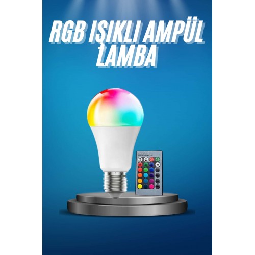 Ayarlanabilir Parlaklık RGB Led Ampul Beyaz Lamba Ve Renkli Ampul