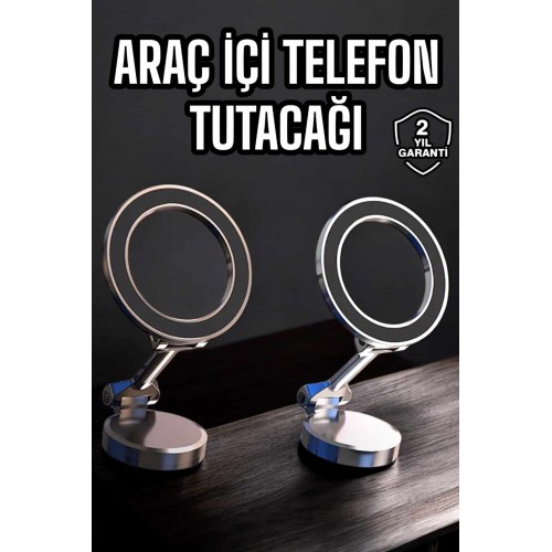 Telefon Tutucu Tüm Arabalara Uyumlu Araç İçi Katlanabilir Manyetik Tasarım