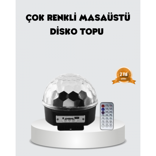 RGB LED Disko Topu Projektör – Ev Partileri Doğum Günleri ve Eğlence İçin Işık Şovu