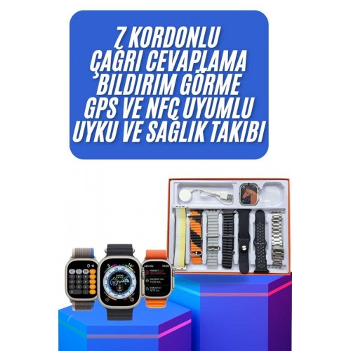 yeni nesil Unısex 7 Kordonlu Çok Fonksiyonlu Nabız Ölçer Uyku ve Sağlık Takibi