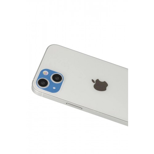 iPhone 13 Rainbow Kamera Lens Koruma Cam - Mavi-(5796)