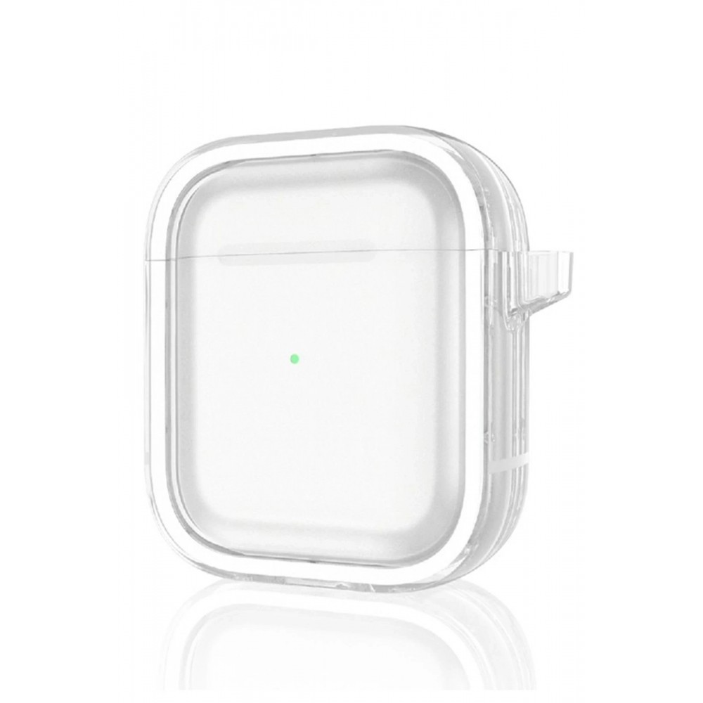 Airpods 4 (4.nesil) Shiny Şeffaf Kılıf - Beyaz-(5796)