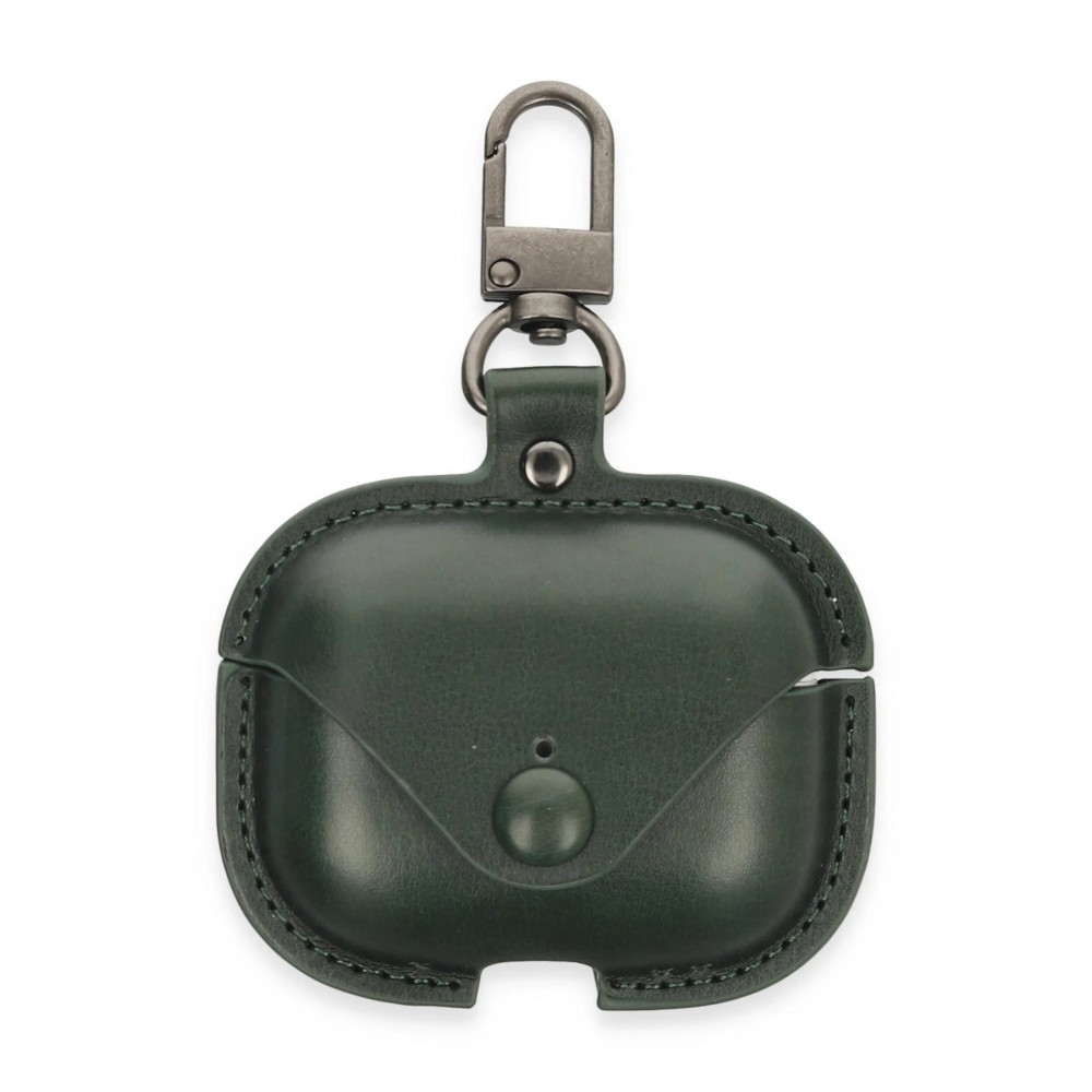 Airpods 3 (3.nesil) Çanta Deri Kılıf - Haki Yeşil-(5796)