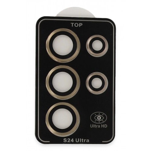 Samsung Galaxy S23 Ultra PVD Metal Kamera Lens - Gold-(5796)