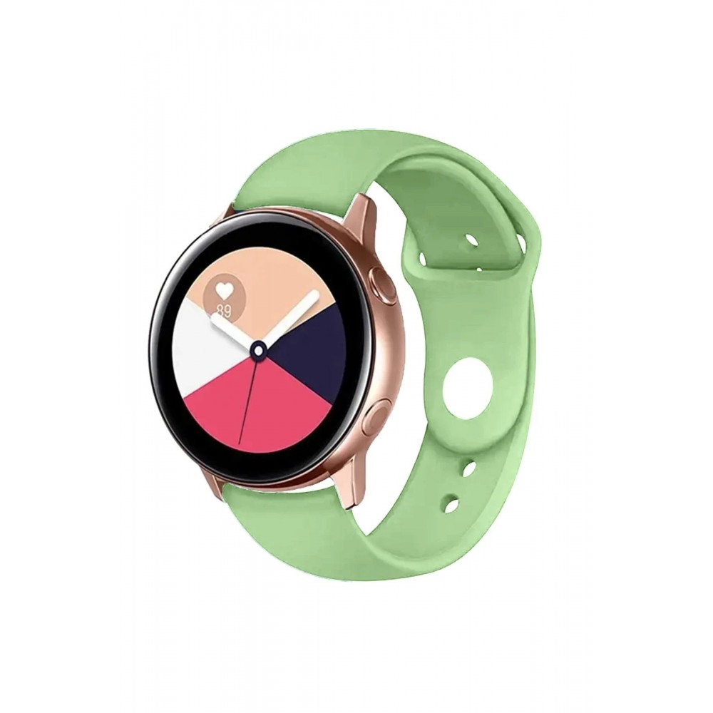 Watch 22mm Klasik Kordon - Açık Yeşil-(5796)