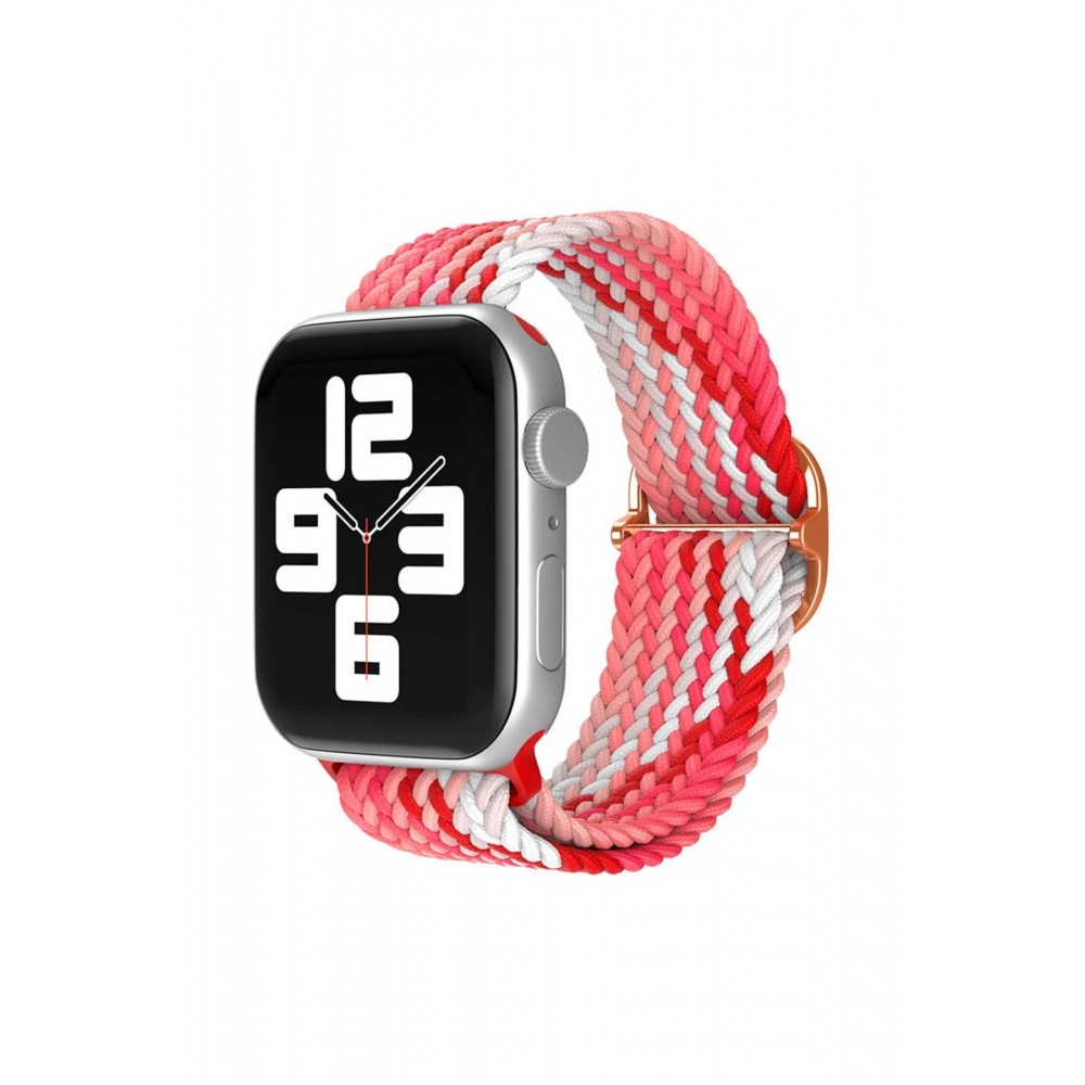 Apple Watch 42mm Star Kordon - Pembe-Kırmızı-(5796)