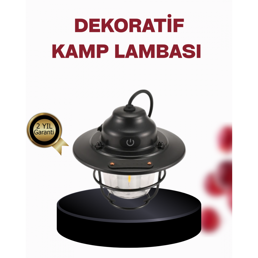 Su Geçirmez Taşınabilir Çadır Gece Lambası