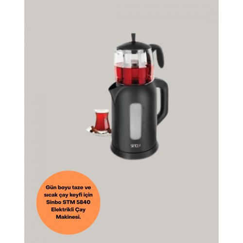 Sinbo STM 5840 Elektrikli Çay Makinesi 1800 Watt 17 Litre