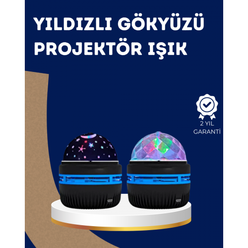 360° Dönen Galaxy Projektörlü Gece Lambası – Star Master Yıldızlı Gökyüzü Efekti