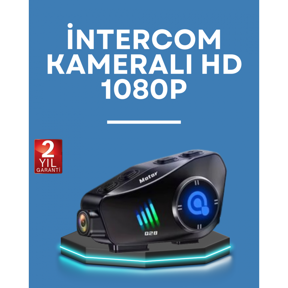 Q28 Kask Kulaklık 1080P HD Kamera – Bluetooth 5.3 Su Geçirmez Gürültü Azaltma