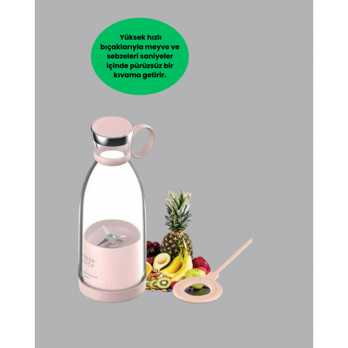 4 Bıçaklı Gıda Sınıfı Paslanmaz Çelik Taşınabilir Blender