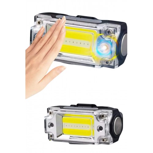 Yüksek Işıklı Şarjlı ve Sensörlü LED Kafa Lambası Kamp Lambası Yüksek Işıklı Şarjlı ve Sensörlü LED Kafa Lambası Kamp Lambası