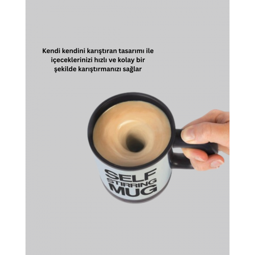 Otomatik Karıştıran Akıllı Kupa – Paslanmaz Çelik Isı Korumalı