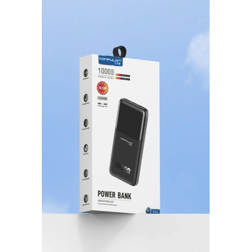A35 10.000 mAh 15W Mini Powerbank - Siyah-(5796)