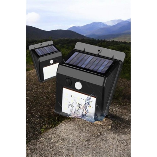 Solar Lamba Giriş Bahçe Yol Avlu Hareket Sensörlü Led Parlak Gece Su Geçirmez