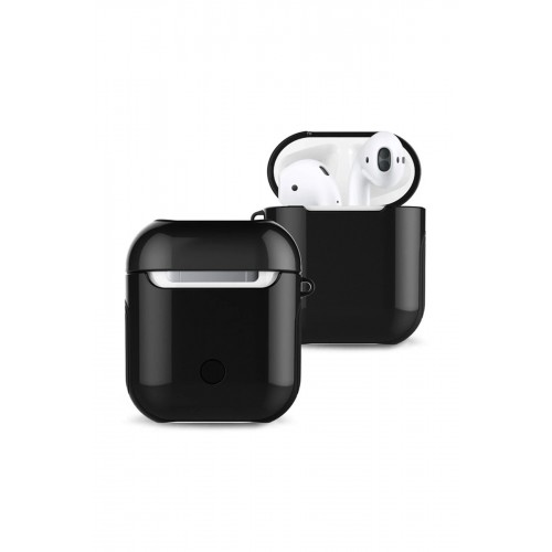Airpods 2 (2.nesil) 3in1 Kılıf - Siyah-(5796)