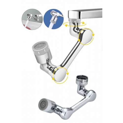 180 Derece Dönebilen Fonksiyonel Paslanmaz Çelik Robotik Kol Musluk Başlığı