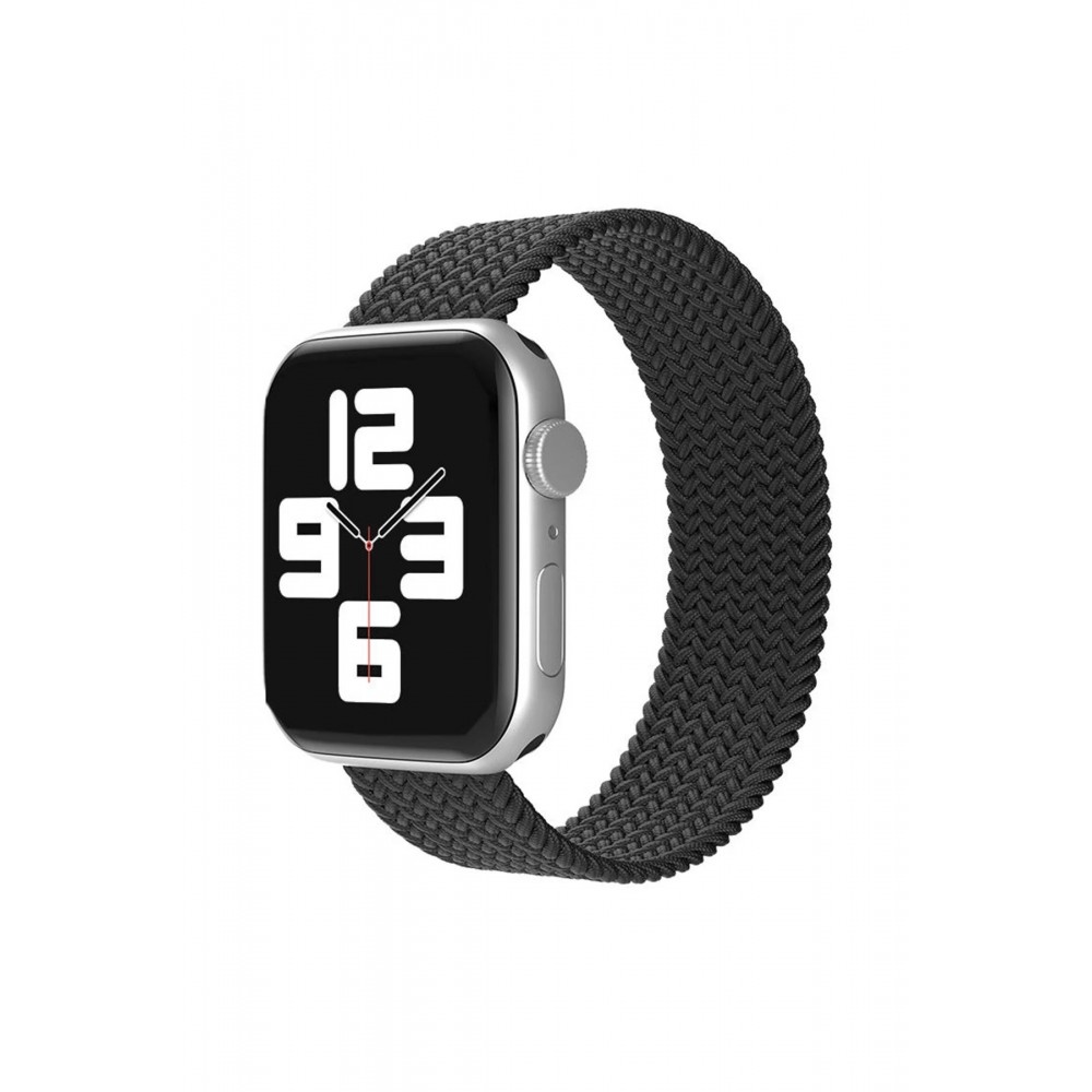 Apple Watch 42mm Ayarlı Solo Silikon Kordon - Siyah-(5796)