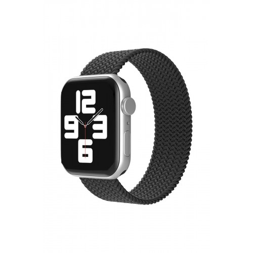 Apple Watch 42mm Ayarlı Solo Silikon Kordon - Siyah-(5796)