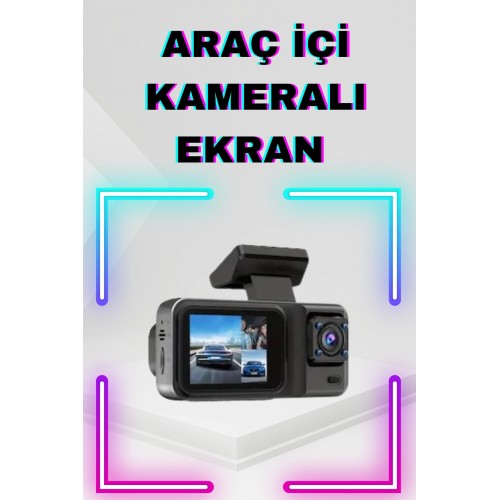 2 İnç Araç İçi Kameralı Ekran 1080P Full HD Kaliteli Hafıza Kart Destekli