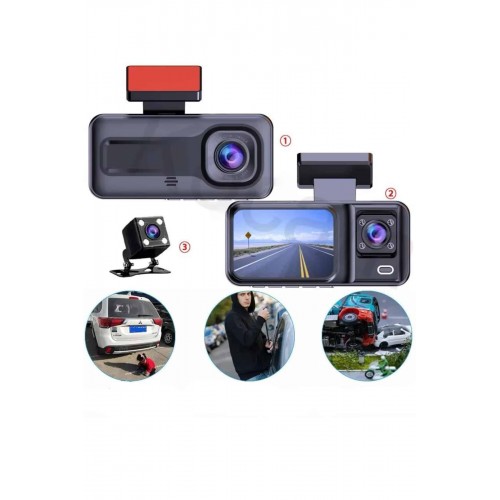 2 İnç Araç İçi Kameralı Ekran 1080P Full HD Kaliteli Hafıza Kart Destekli