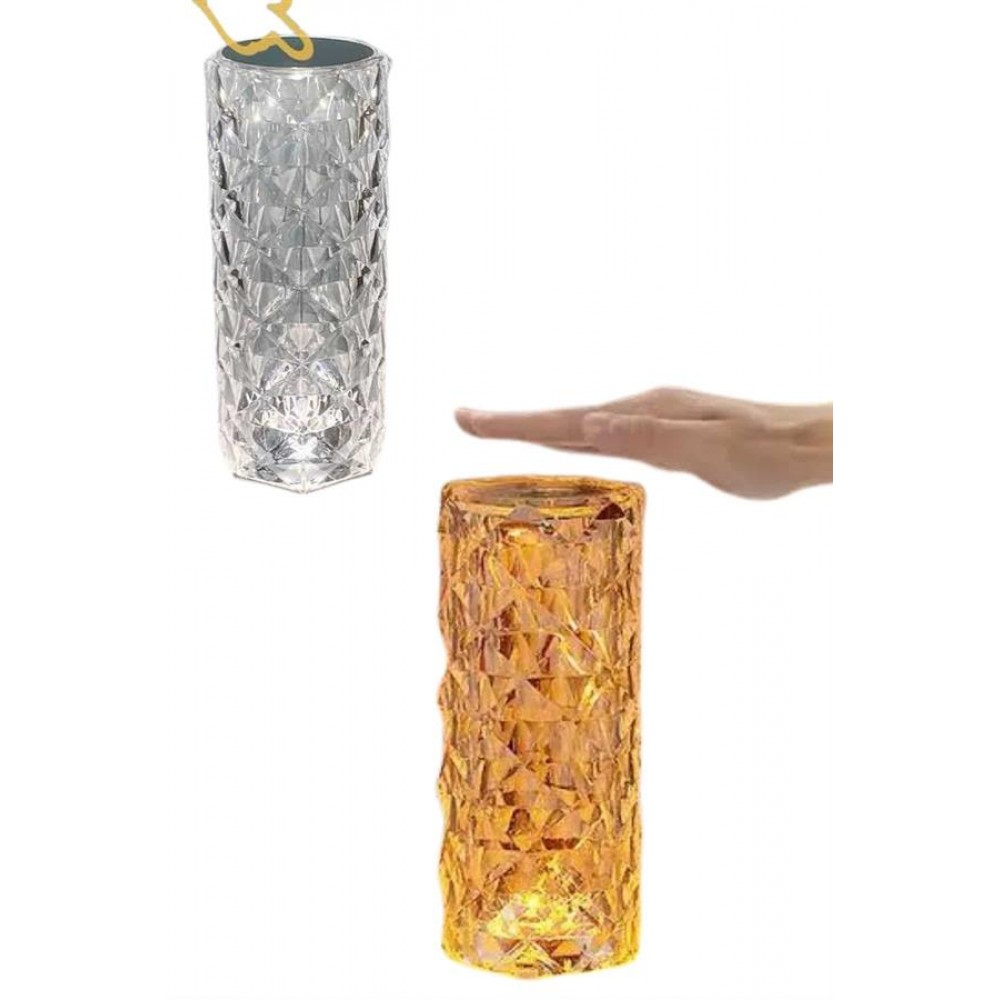 Masa ve Gece Lambası Şık ve Dayanıklı Sensörlü Şarjlı Kristal Lamba