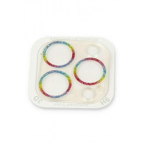 iPhone 13 Pro Max Shine Kamera Lens Koruma Cam - Rainbow-(5796)