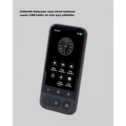 Taşınabilir Akıllı Tercüme Cihazı – Gerçek Zamanlı Ses ve Metin Çevirisi