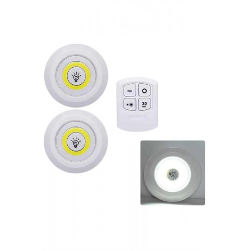Led Lamba 3'lü Uzaktan Kumandalı Yapışkanlı