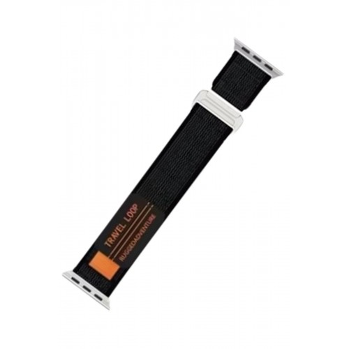 Apple Watch 38mm Alice Kumaş Kordon - Siyah-(5796)