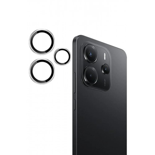 Xiaomi Redmi Note 14 4G PVD Metal Kamera Lens - Gümüş-(5796)