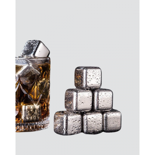 Paslanmaz Çelik Metal Buz Küpü Seti Sulandırmadan Soğutma ve Klips Dahil