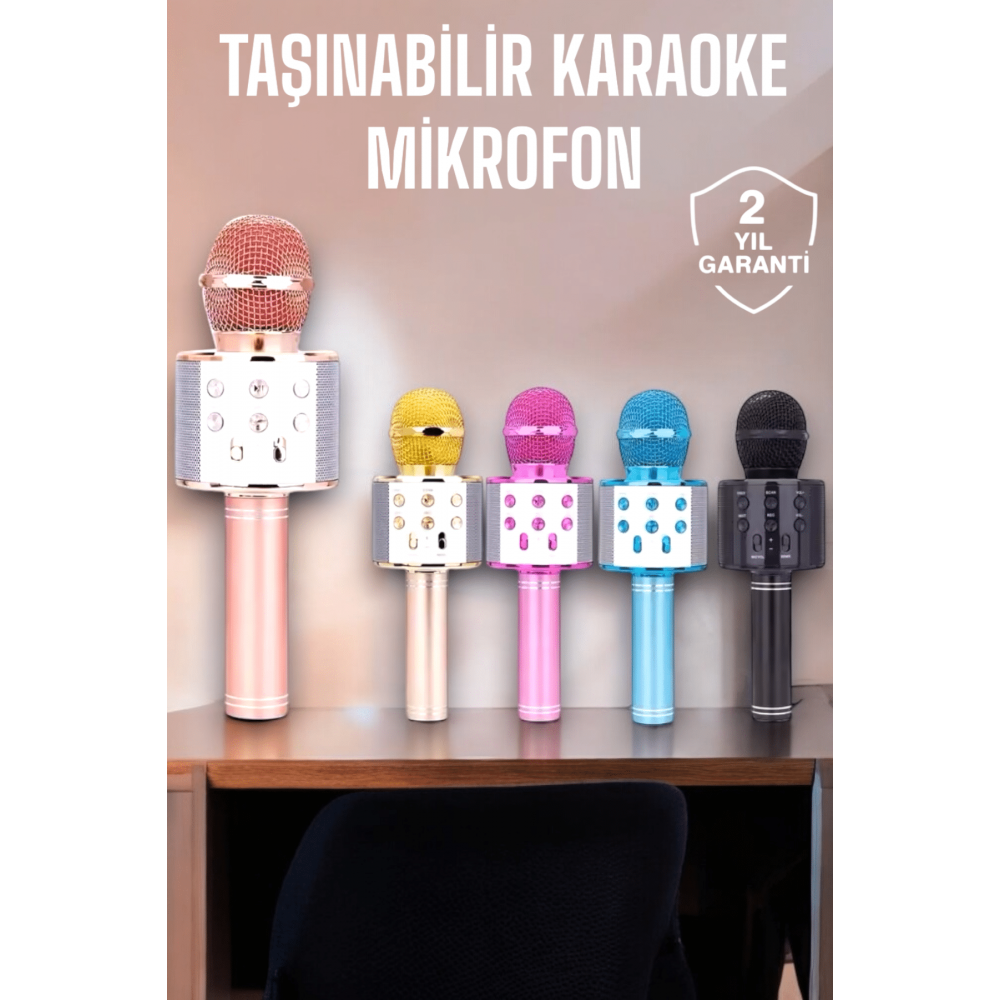 Taşınabilir Bluetooth Karaoke Mikrofon: Hafıza Kart Girişli Etkileyici Performans