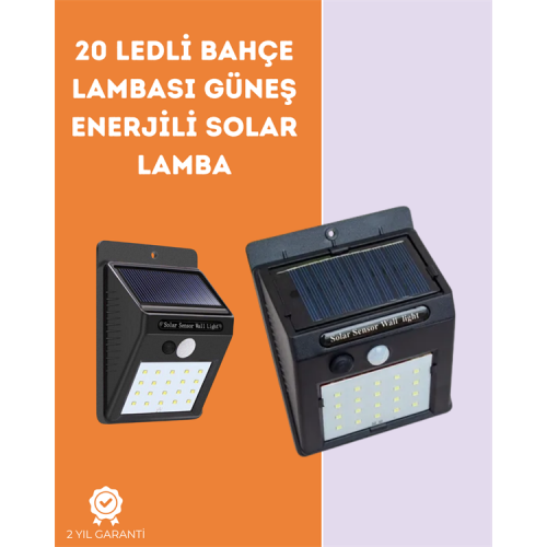 Kablosuz Solar LED Lamba | Bahçe Veranda Merdiven Işığı Otomatik Aç-Kapa Sensörlü