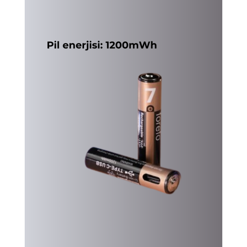 Hızlı Şarj Teknolojili USB Şarjlı AAA Pil – 40 Dakikada Tam Şarj Hızlı Şarj Teknolojili USB Şarjlı AAA Pil – 40 Dakikada Tam Şarj