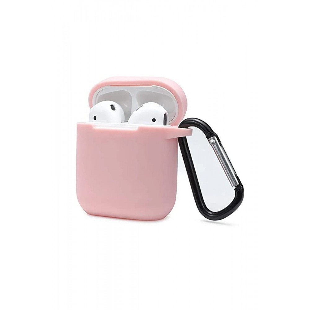 Airpods 2 (2.nesil) Sert Silikon Kılıf - Pudra-(5796)