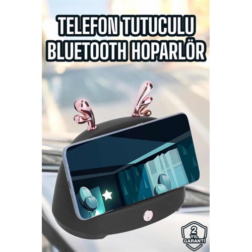 Bluetooth Hoparlör Telefon Tutuculu Akıllı Hoparlör Uzun Pil Ömrü