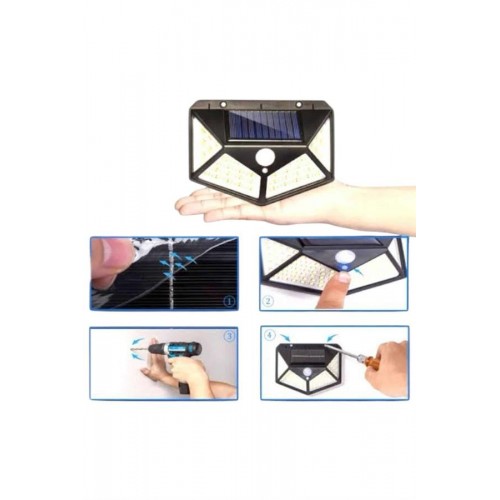 Solar Sensörlü Duvar Lambası Bahçe Lambaso Parlak Beyaz Işık Suya Dayanıklı Solar Sensörlü Duvar Lambası Bahçe Lambaso Parlak Beyaz Işık Suya Dayanıklı