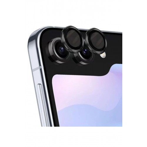 Samsung Galaxy Z Flip 5 Valdez Metal Kamera Lens - Siyah-(5796)