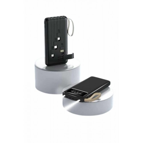 Hızlı Şarj Özellikli 20.000 Mah Dijital Göstergeli USB Girişli Android ve İOS Uyumlu Powerbank