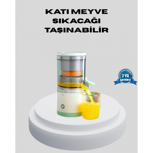 USB Şarjlı Mini Meyve Sıkacağı – Çift Bıçaklı Güvenlik Kilitli