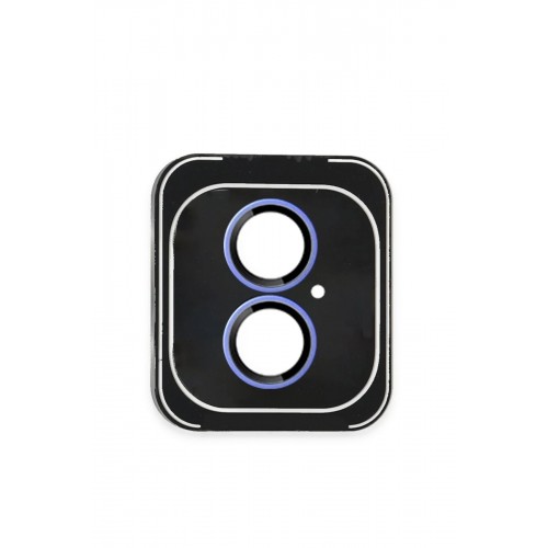 iPhone 16 PVD Metal Kamera Lens - Mavi-(5796)