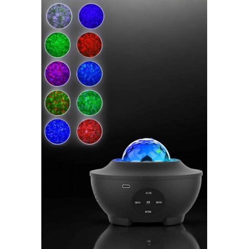 Projektör Yıldız Gece Lambası Disko Topu Bluetooth Bağlantılı Taşınabilir Şarjlı Projektör Yıldız Gece Lambası Disko Topu Bluetooth Bağlantılı Taşınabilir Şarjlı