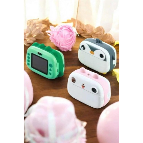 Çocuklar İçin Özel Fotoğraf Makinesi Printer Kamera Taşınabilir HD