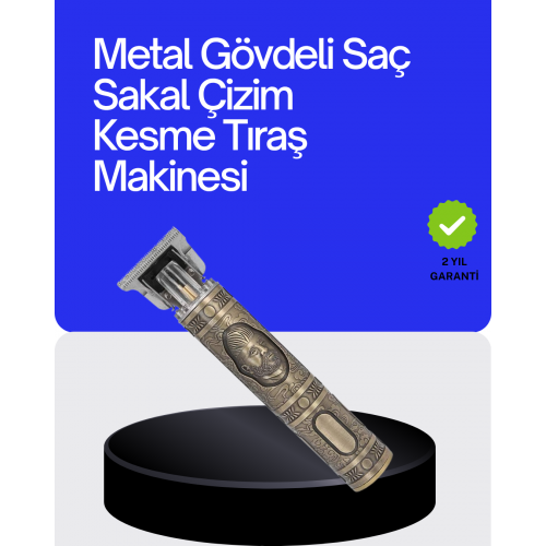 Kompakt Tasarımlı Güçlü Motorlu Saç sakal Kesme Makinesi ve 4 Kılavuz Tarak